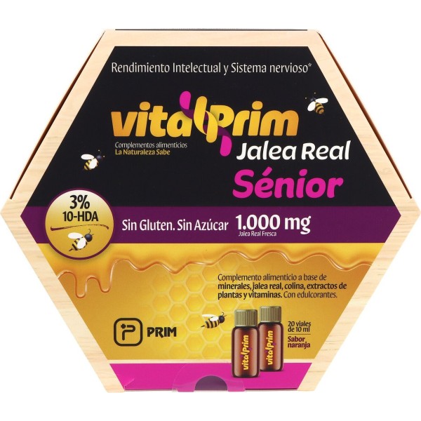 Vitalprim Jalea Real Senior 20 Viales 10 ml Sabor Naranja